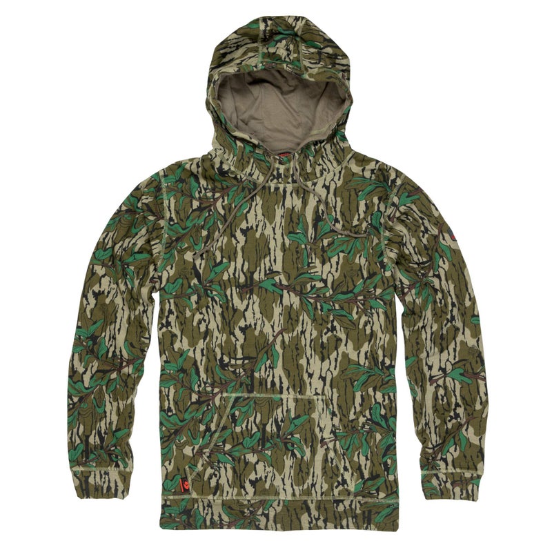 Mossy Oak Men's Vintage Camo Hunt Hoodie, Greenleaf, X-Large - Image 1
